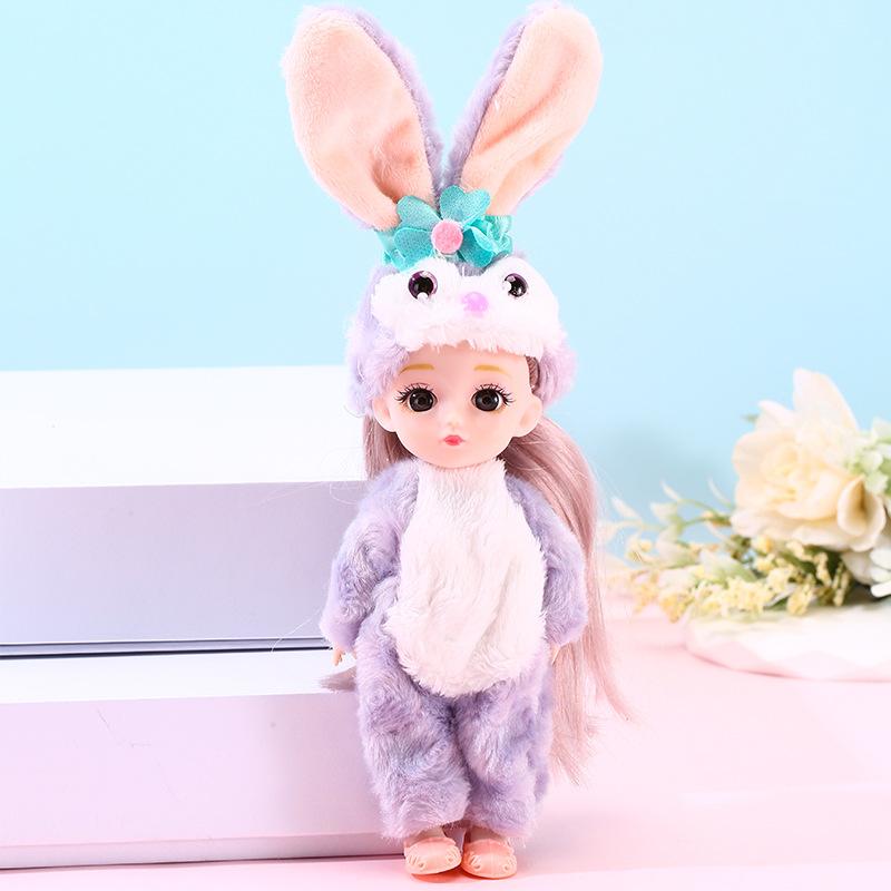 Color Light Doll Xiao Mengmeng Traje de Princesa Vestido de Niña Vestir 13 Articulaciones Muñeca de 6 Pulgadas Juguete Casa de Juego