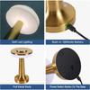 Vintage Metal Desk Lamp USB Rechargeable Portable Touch Table Lamp Bedside Night Light for Bar KTV Hotel Coffee Shop Bedroom Bar