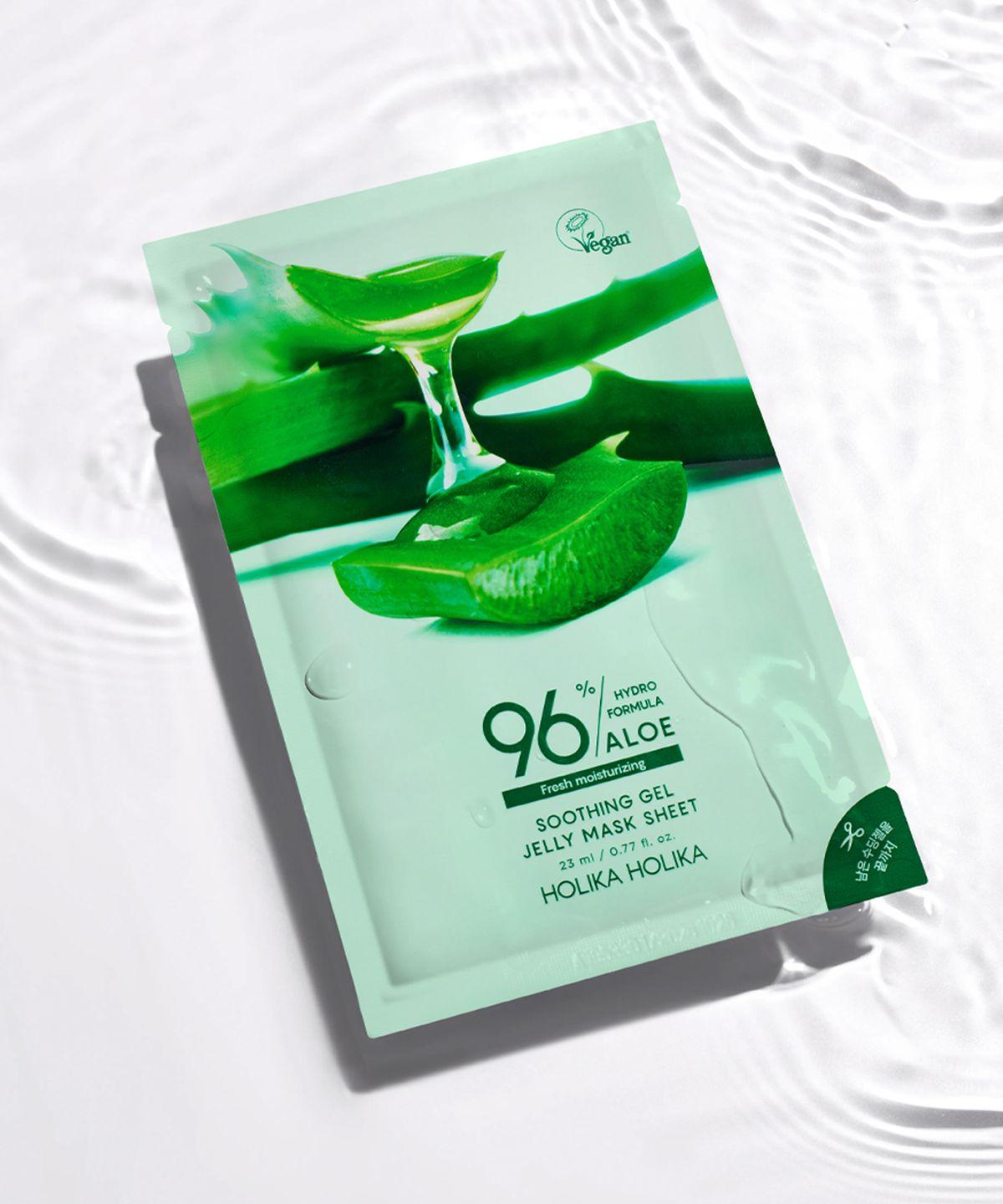 (5 Pieces) Aloe Hydro Formula 96% Soothing Gel Jelly Mask Fresh Moisturizing