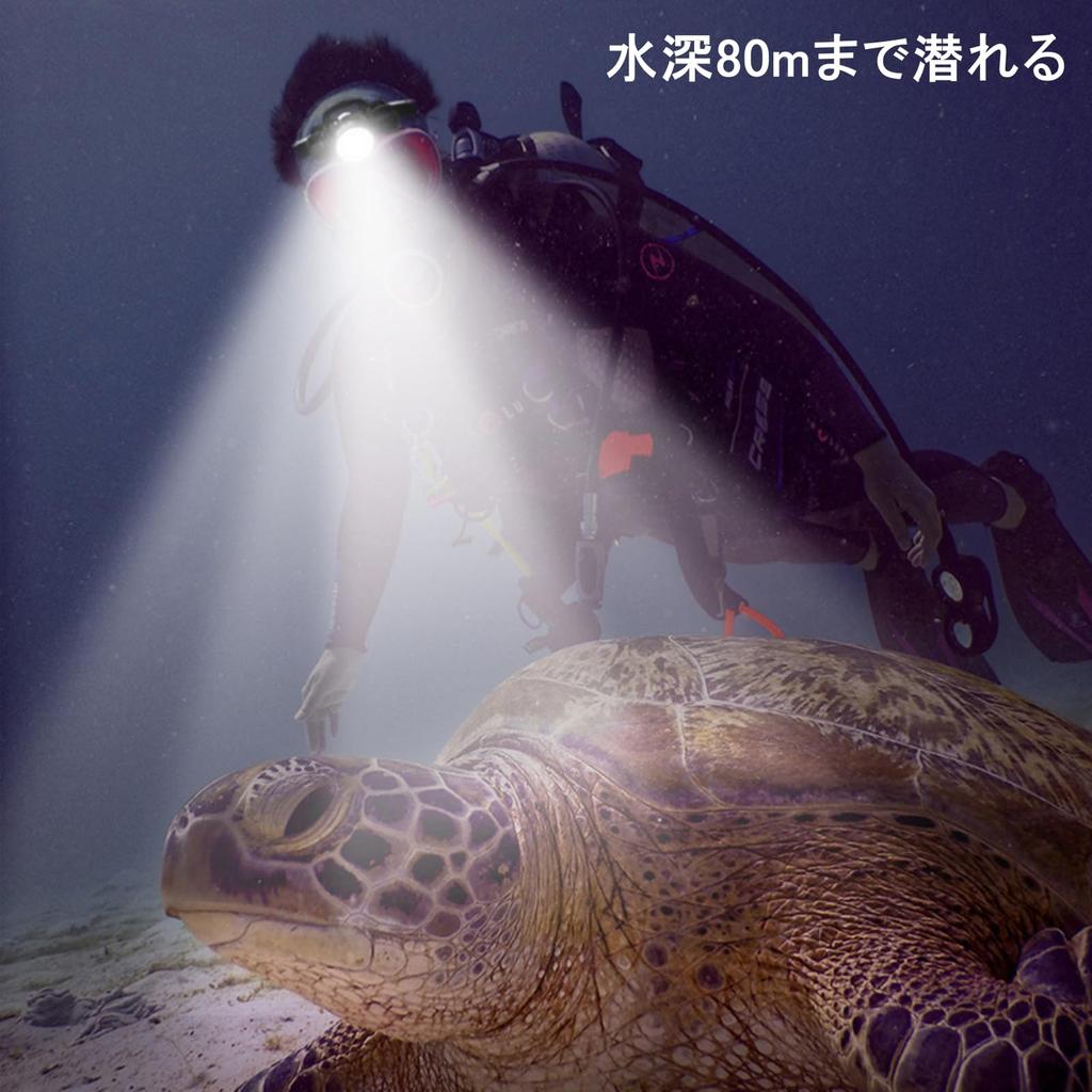 Swimming Diving Impact Saltwater Corrosion Scuba Diving LED Diving IPX8 Underwater Headlamp Headlight, Headlamp, Resistant, Resistant, Headlamp,