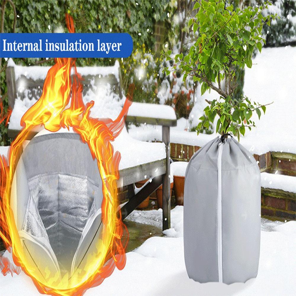 45x50cm Winter Plant Pot Protection Bag Flower Pot Cover with Drawstring and Zipper