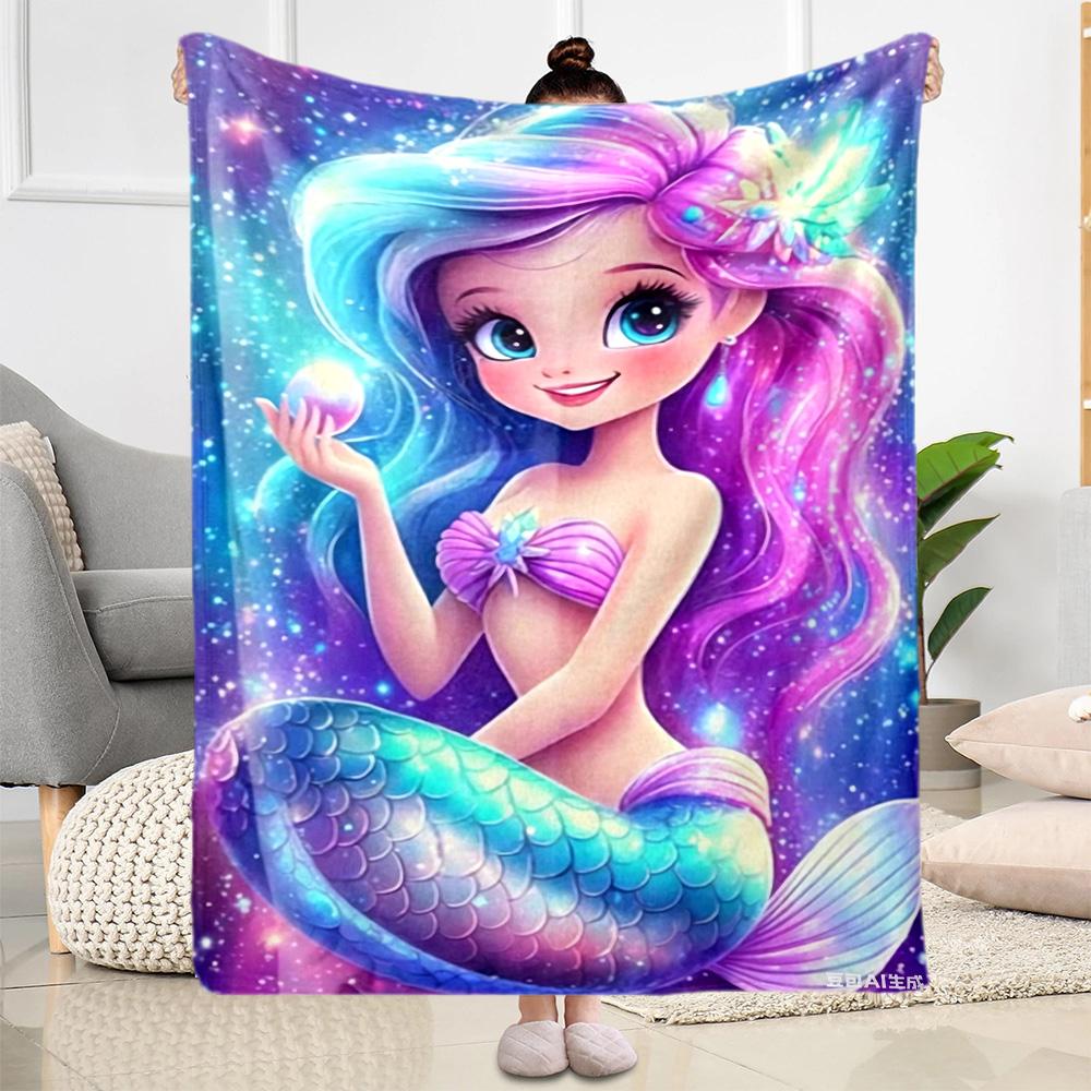 1pc Underwater Paradise Starfish Blanket Comfortable Soft Lightweight All Season Multi Purpose Blanket Travel Camping Picnics Sofa Office Bed Living