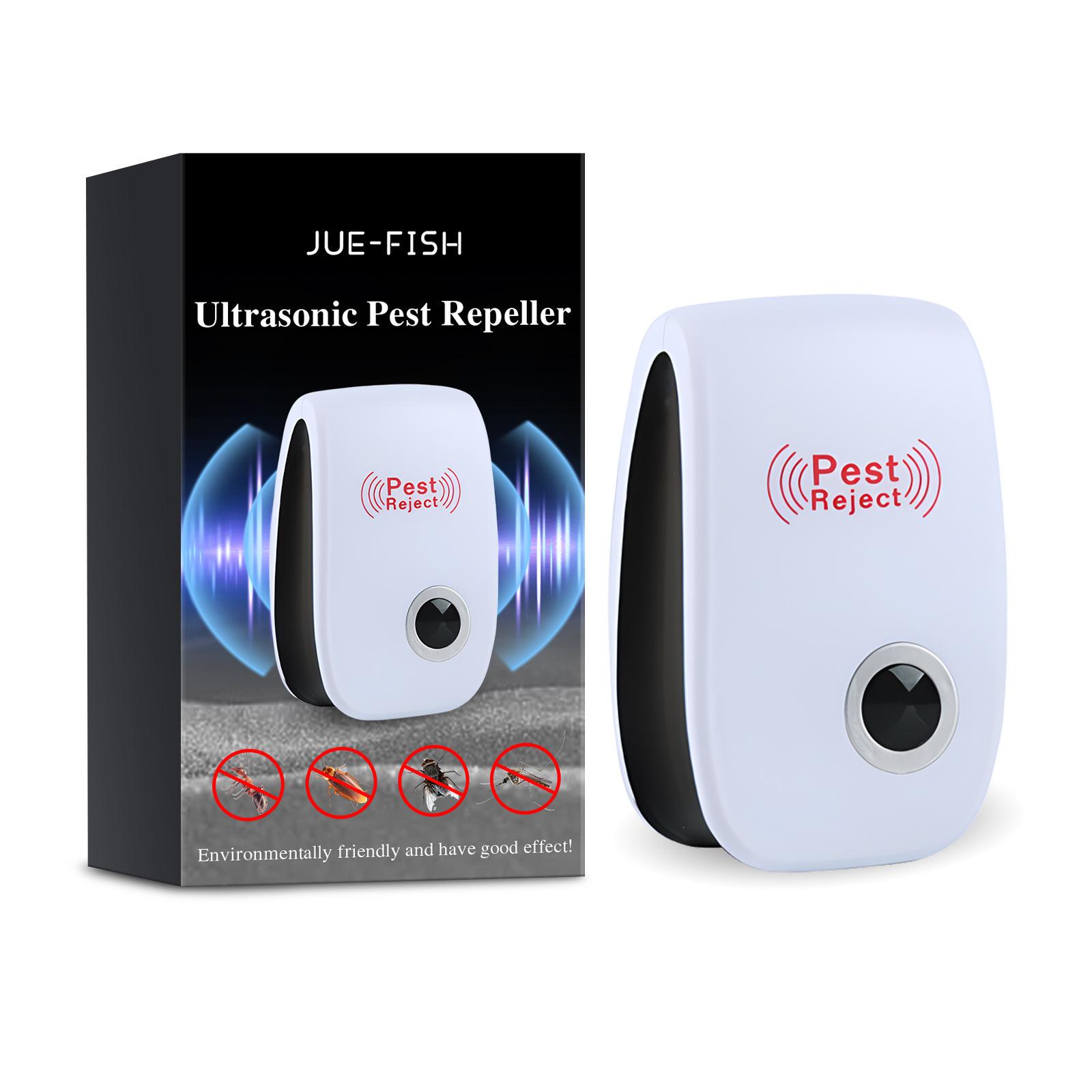 

JUE-FISH Летний истребитель вредителей, безопасный ультразвуковой репеллент от вредителей, отпугиватель насекомых и тараканов, эффективный незаменимый для дома 1pcs