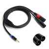 3.5mm Male to 2 XLR Male Cable Audio Line Cable Supply for Mixer Power Amplifier3 m   9.8ft
