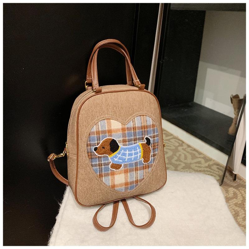 

Today s popular large-capacity women s bags, new shoulder bags, contrasting color splicing backpacks, trendy bags коричневый