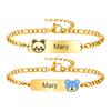 Pulseira de Identificação com Barra de Nome para Bebê Personalizada, Gravação Gratuita de Nome Personalizado, Presente de Aniversário para Recém-Nascidos a Crianças