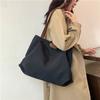 Simple Large-capacity Tote Bag, Student Class Canvas Bag, Shoulder Bag, Commuting Versatile Casual Solid Color Handbag, Women