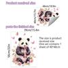 Cartoon Panda & Romantic Rose Butterfly Wall Sticker for Children's Bedroom - PVC Decor