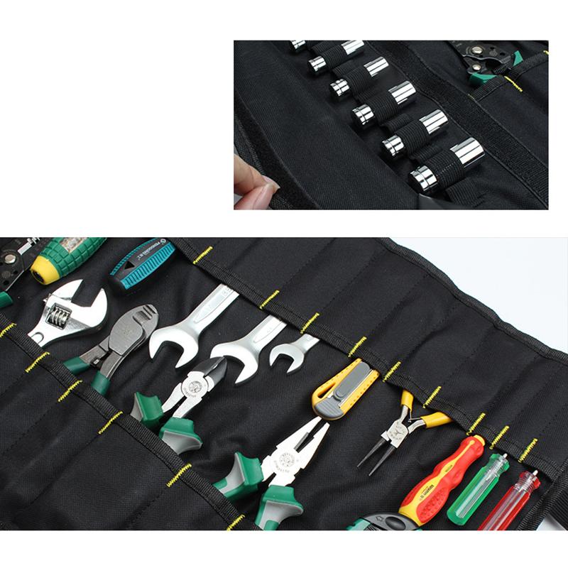 New Multifunction Oxford Cloth Folding Wrench Bag Tool Roll Storage Portable Case Organizer Holder Pocket Tools Pouch
