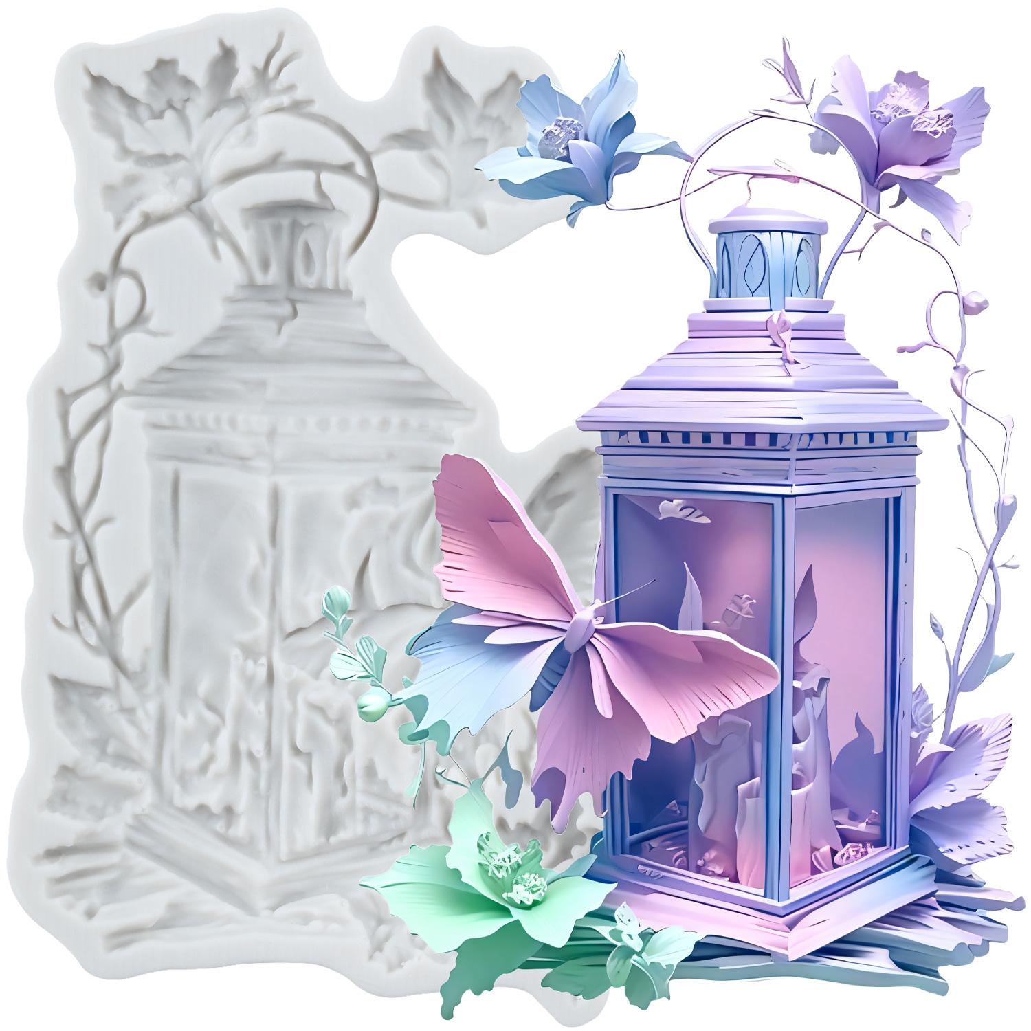 Форма силиконовая  Бабочка-фонарь  Уличный фонарь Уличный светильник Формы для мастики Инструменты для украшения торта Топпер для кекса Конфета Смола Глина для лепки Шоколад Паста гам