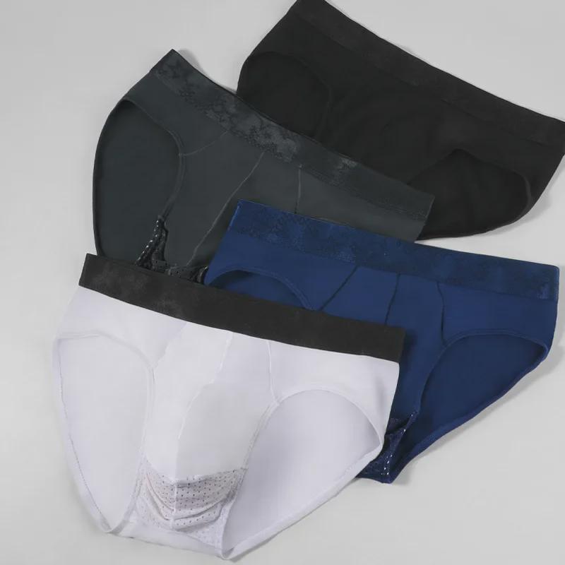 Pánské prodyšné síťované slipy z ledového hedvábí - Pohodlné a sexy letní šortky