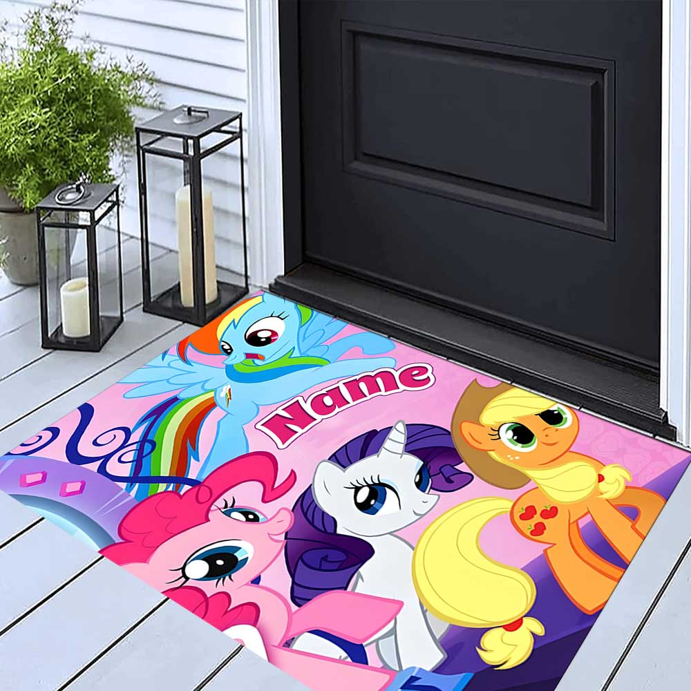 Little Pony (8) Customize your name rug, office chair cushion, home bedroom living room gift.