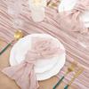 1/5PCS Gauze Cheese Table Runner Boho Rustic Farmhouse 40x270cm for Wedding Party Baby Shower Birthday Home Decor Holiday Decora