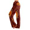 Adult Halloween Print Loose Fit Pajama Pants with Elastic Waist No Drawstring