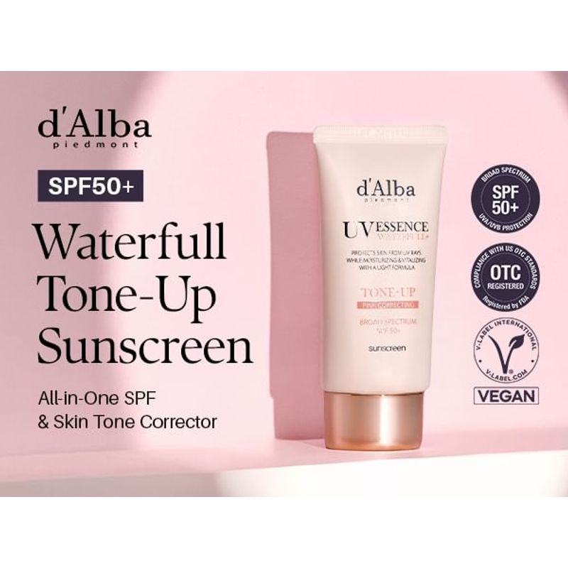 d'Alba Waterfull Pink Correcting Tone-Up Sunscreen