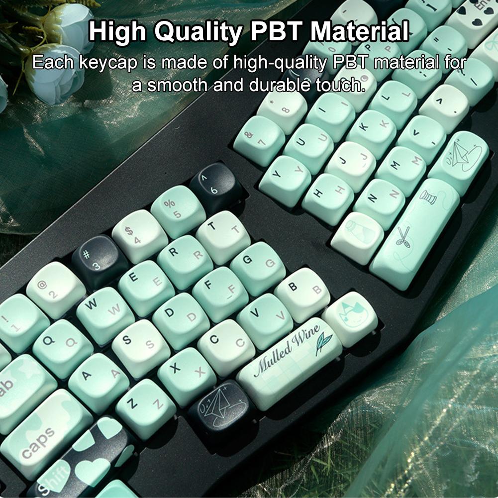131 Keys Set PBT Keycaps Set Mechanical Keyboard Keycaps Cute Keycaps PBT Customized DIY Key Caps Kit for Mechanical Keyborad