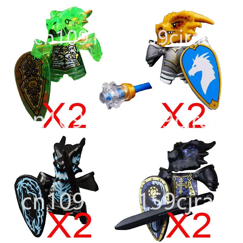 Kompatybilne MOC Średniowieczne Klocki Budowlane Postacie Żołnierze Smoczy Rycerze Czarny Lew Orzeł Zabawka Prezent Klocki Rolnik Żołnierz X048