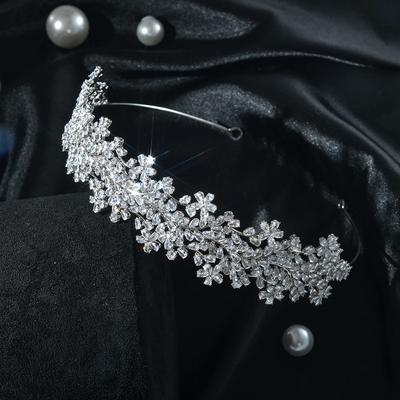 Tiaras de Lujo para Boda Tocados de Novia Diadema Nupcial de Circonita CZ Tiaras Coronas para Mujeres Fiesta Joyería para el Cabello de Novia Tocado