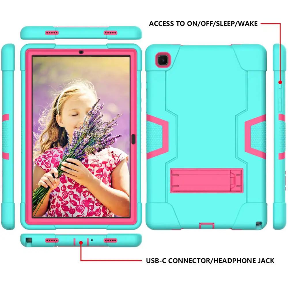 For Samsung Galaxy Tab A7 10.4 inch SM-T500 T505 case silicone+PC Shockproof Stand Tablet Cover for Samsung SM-T503 T509 10.4"