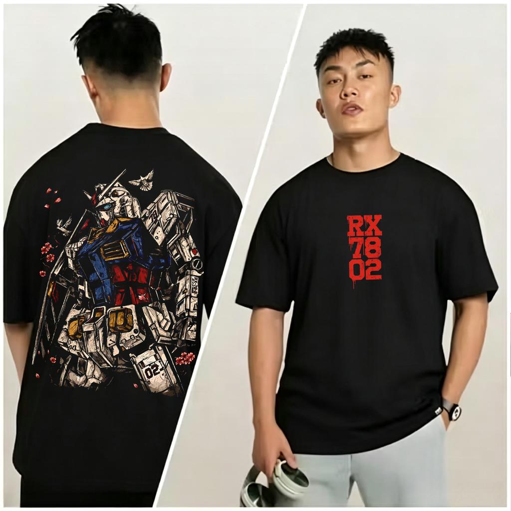 Anime Japonez Robot de Luptă RX-78-2 Gundam Tricouri de Var cu Mânecă Scurtă din Bumbac Imprimat Bărbați Femei Harajuku Y2k Streetwear Tricouri Topuri