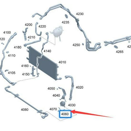 Mercedes-Benz GLE W167 Wasserpumpenhalter 2135011020