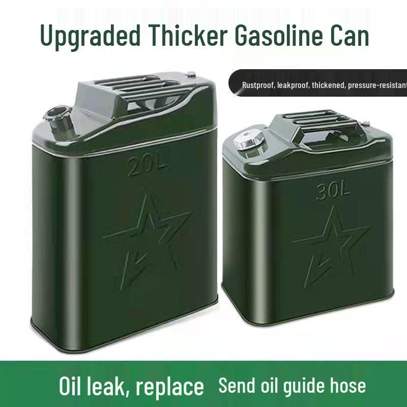 Tinplate Metal Gasoline Can 10L/20L/30L Square Fuel Tank Iron Drum for Car Diesel