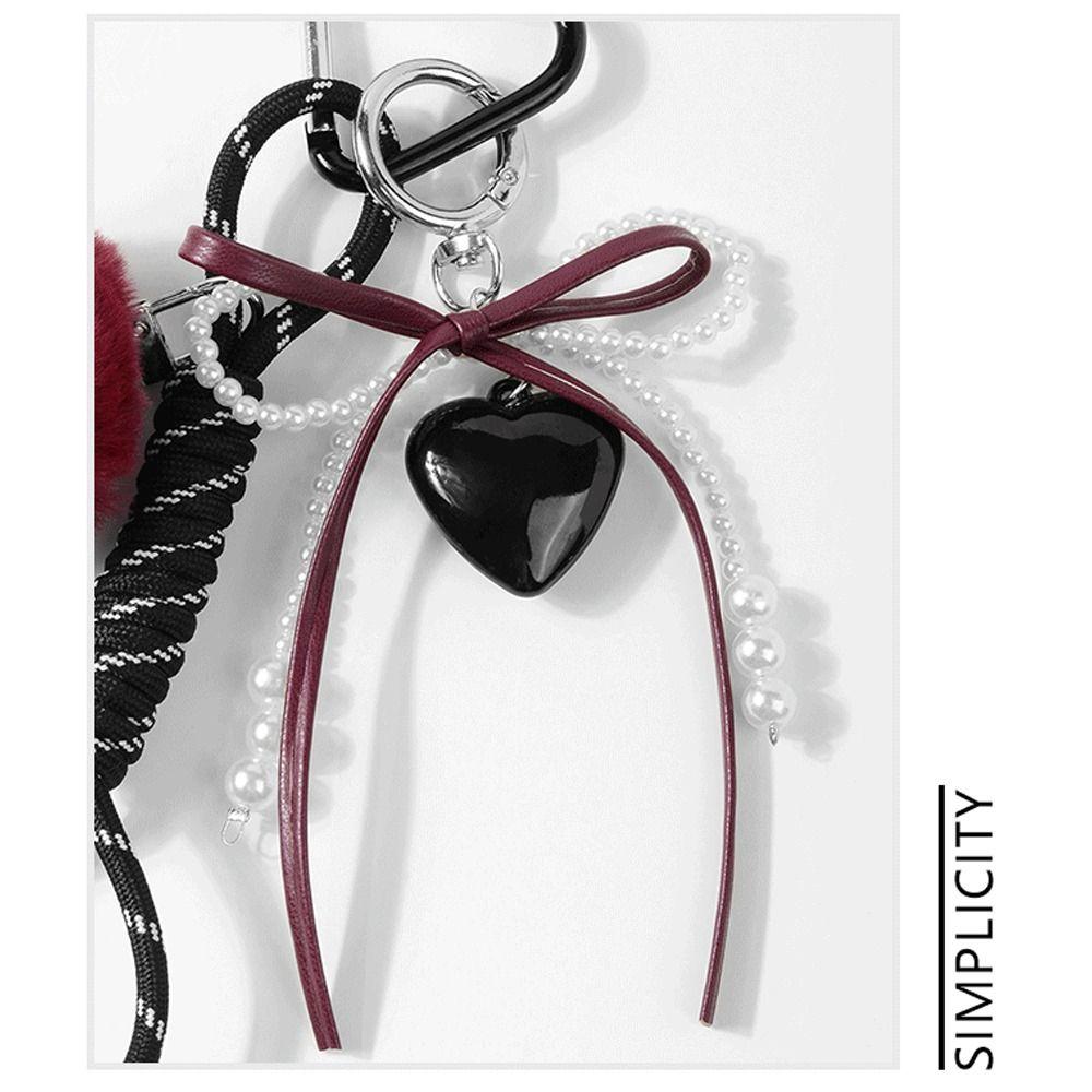 Cute Woven Rope Bow Keychain Sweet DIY Bag Chain Pendant Pendant