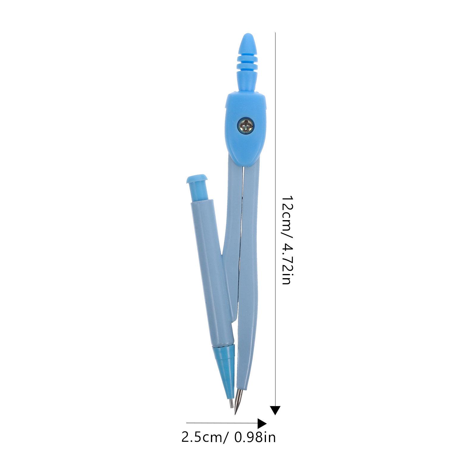 1Set Premium Metal Compasses for Students Rust Resistant Precision Drafting Compasses Circle Drawing Tool School Math Art Use синий