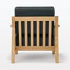 MUJI 1-Seater Recycled Polyester Plain Weave Sofa Cover for Wooden Frame, Charcoal, KB554A3S