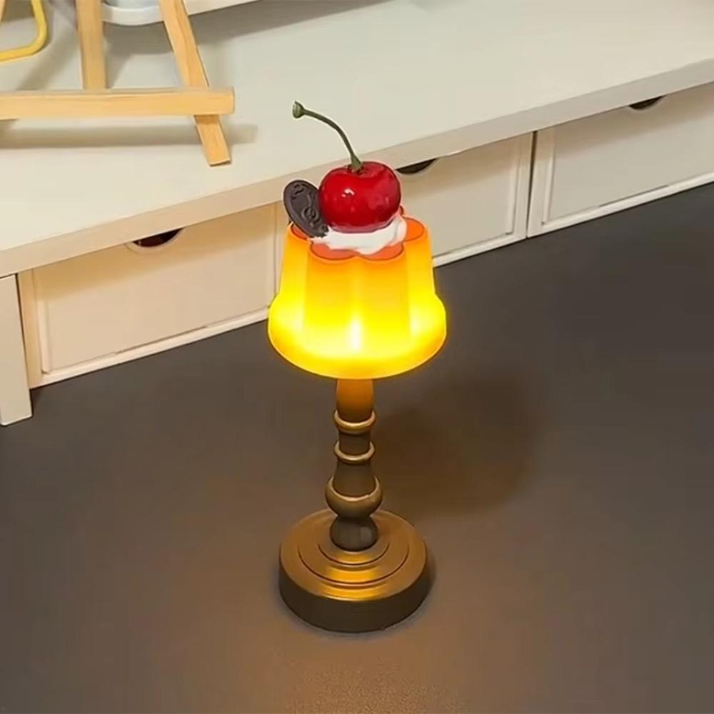 

Retro Pudding Night Light, Desktop Decor light, Bedroom LED Table Lamp With Battery, Bedside Sleep Light, Suitable For Gift