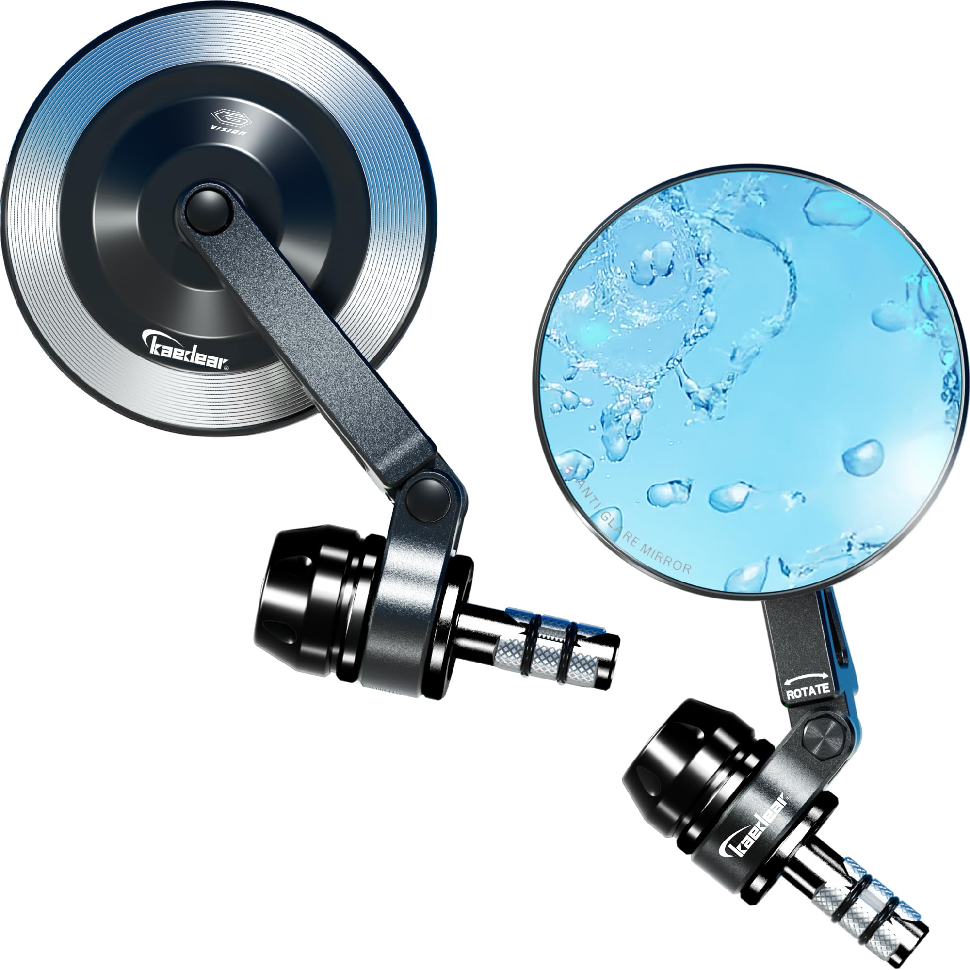 

Kaedear Мотоциклетный Складной 10мм и Комплект Левый и Универсальный Синий Алюминиевый Техосмотр Транспортного Средства Черный Супер Четкий Уменьшенный ЧПУ Ржавчина Широкий Шесть Видений