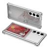 Card Slot Bag Clear Case For Samsung S26 S25 Edge S24 S23 S22 S21 S20 Note 20 Ultra Plus FE A56 A36 A26 A16 A06 Plating Cover