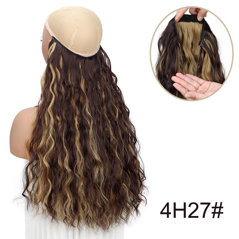 European & American Long Curly Water Wave Wigs for Women - Seamless Hair Extensions