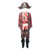 M-XXL Halloween costume, men's pirate costume, blood-stained pirate costume, zombie pirate, masquerade party