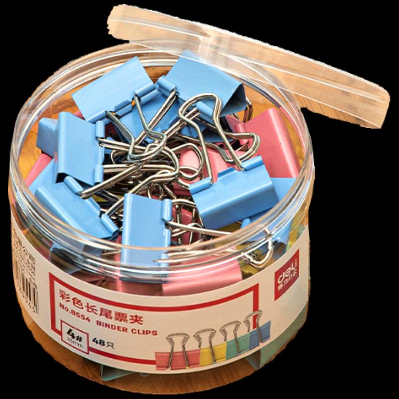 Deli Colorful 25mm Binder Clips (2 Tubes)