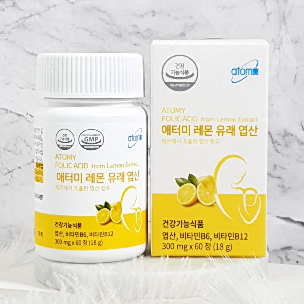 Atomy Lemon-Derived Folic Acid 300mg x 60 Tablets 1 pcs Basic
