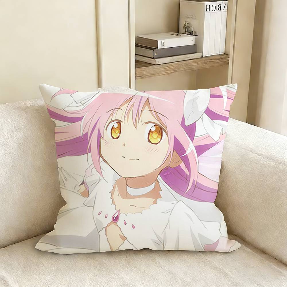 PPuella MMagi Madoka MMagica Pillow Case Living Room Sofa Cushion Cover Suitable For Home Bedroom Room Decoration