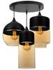 Lampe Moderne en Métal et Verre avec Trois Sources Lumineuses