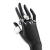 Exaggeration Heart Shape Crystal Rings Set for Women Lips Square Zircon Charm Open Rings Adjustable Fashion Designer Luxury Jewelry