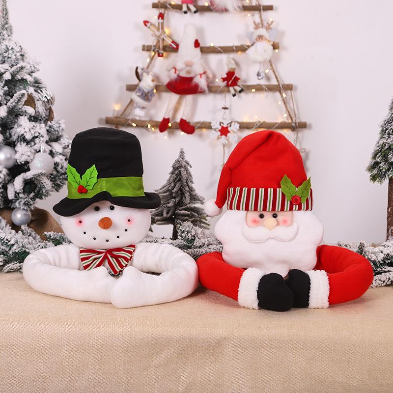 New Santa Claus Tree Topper with Snowman Ornament, Christmas Tree Decoration Set for Festive Atmosphere and Holiday Home Decor