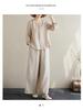 Plus Size Women's Cotton Linen Embroidered Two-Piece Set - Spring Fashion