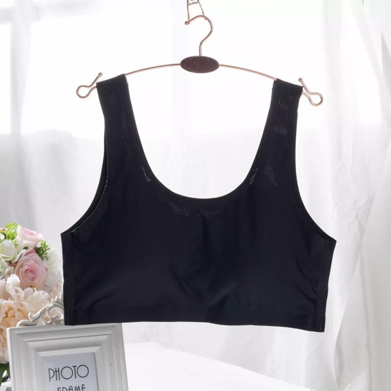 Large breasts and small seamless underwear women's thin summer thin anti-sagging no steel ring sports sleep vest bra