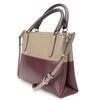 Used COACH Shoulder Bag 32503 Mini Borough Leather Mocha Bordeaux Series 2WAY