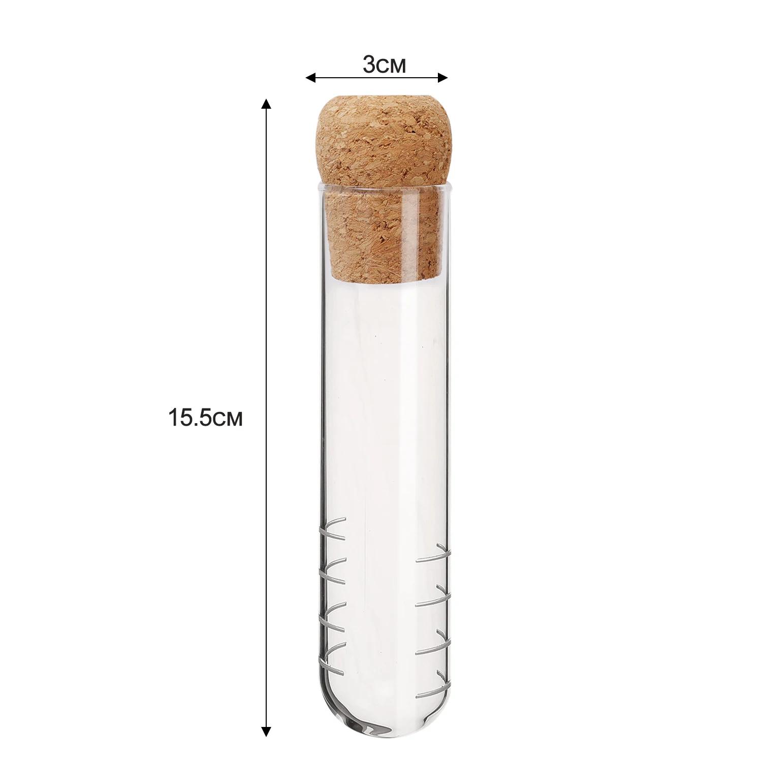 

Clear Tea Infusers Creative Glass Pipe with Cork Lid Reusable Diffuser Filters Tea Strainer Tools for Puer Herb Tea Flower 1PC