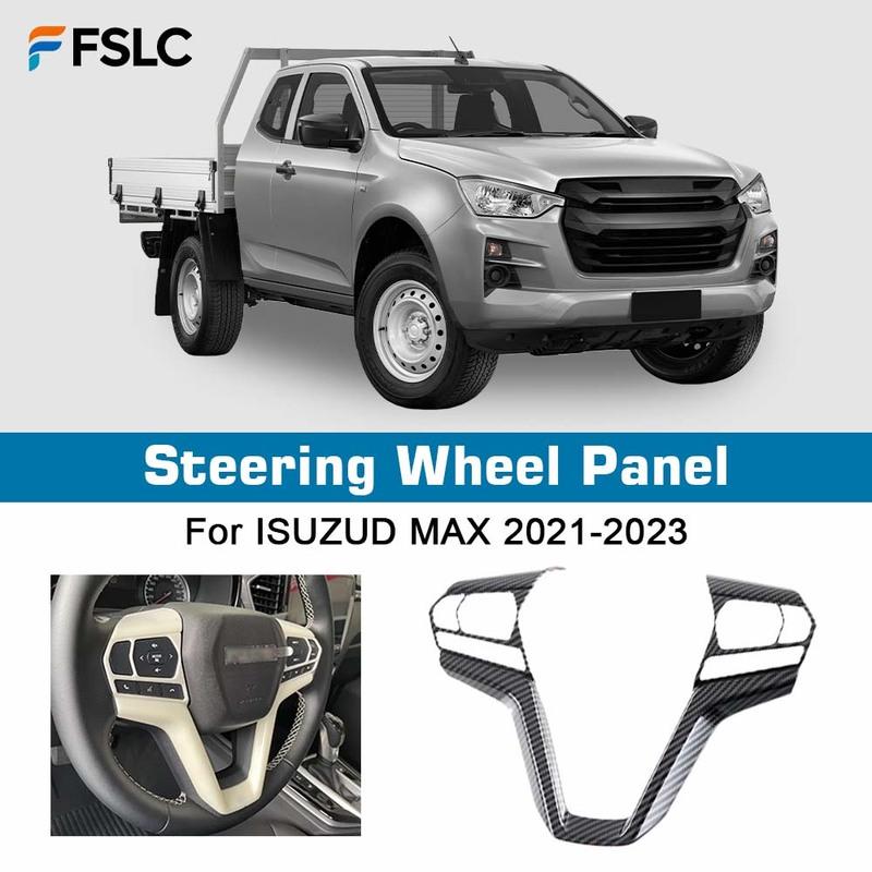 Decoration For Isuzu D-Max Dmax    Accessories Carbon Fiber Car Steering Wheel Panel Frame Cover Trim Sticker