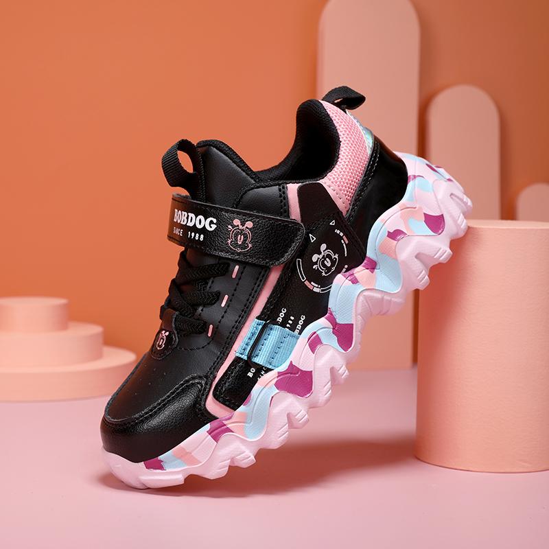 

Детская обувь для девочек, розовые туфли принцессы, дышащие спортивные теннисные туфли, детские школьные кроссовки для бега, нескользящие кроссовки 27 чёрный