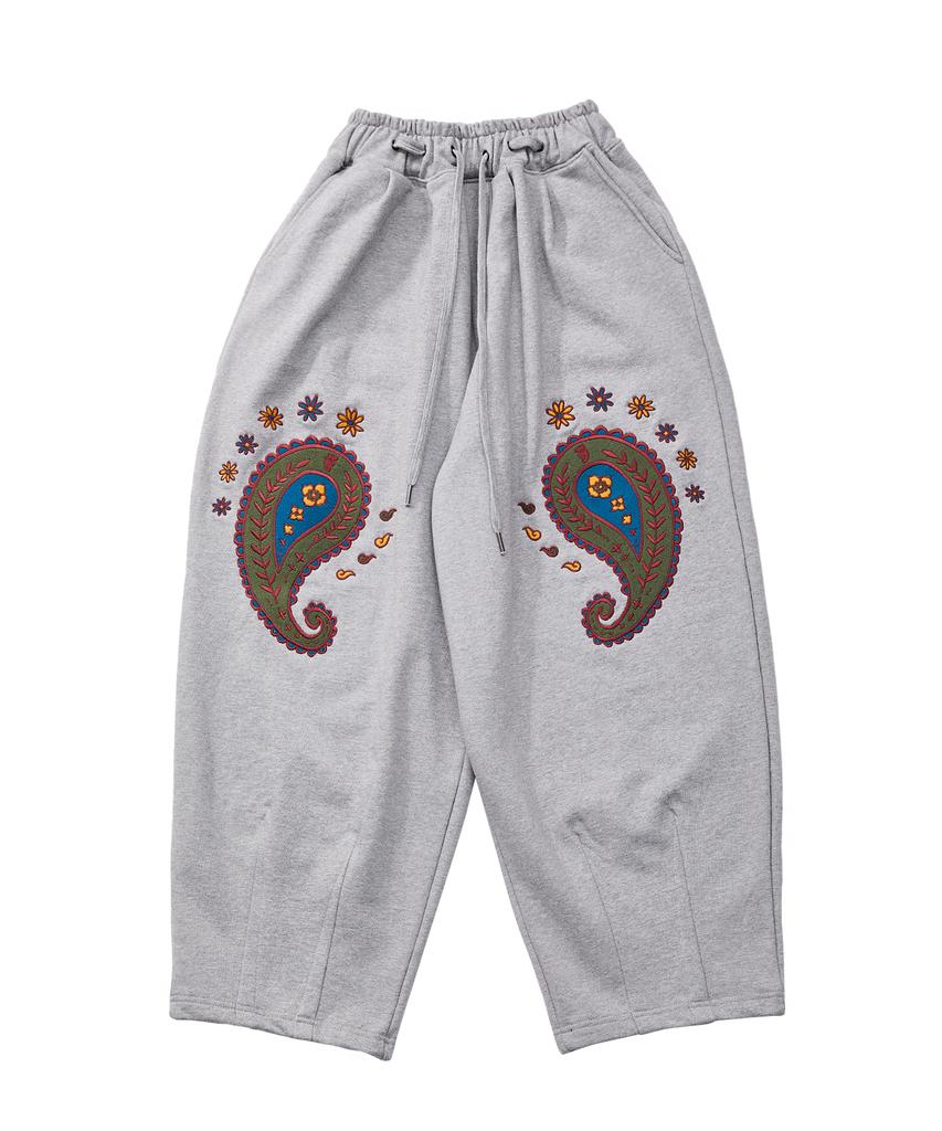 A Nothing Paisley Emb. H-T Sweat Pants (Gray)