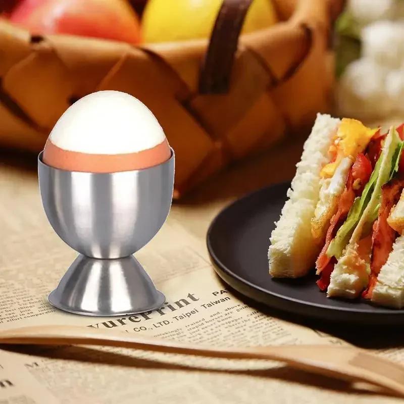 1Pcs Egg Holder Stainless Steel Eggs Cup Stand Tool Caviar Cup Breakfast Egg Holder Banquet Eggs Supplies Kitchen Accessories