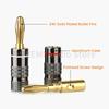 Banana Connector 4mm Speaker Wire Banana Plugs with Screw Lock Gold Plated Banana Jack Amplifier Connector Audio Cable Adapter