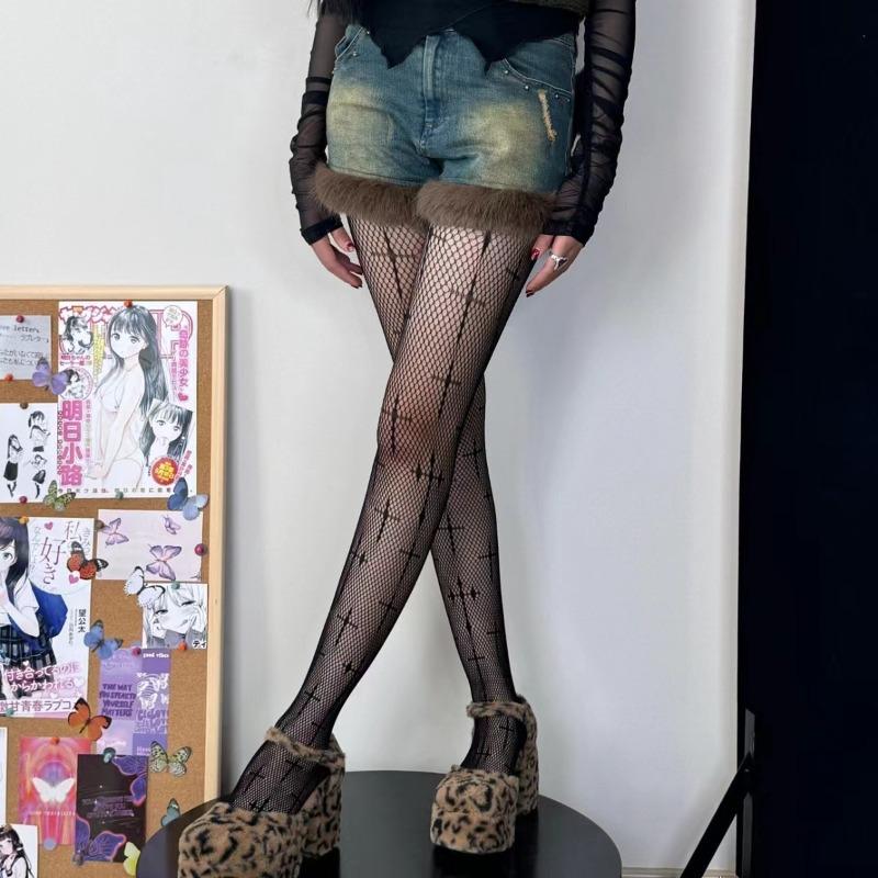 Colanți cu decupaje pentru femei, sexy, din plasă cu dantelă, ciorapi plasă, lenjerie pentru fete, ciorapi, fierbinți, albi, negri, cu cruce pe coapsă, lungi, chiloți